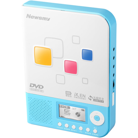 纽曼（Newsmy）DVD-L350状元版 CD随身听 VCD播放器 英语学习机 复读机 DVD插卡U盘播放机 迷你音响蓝色